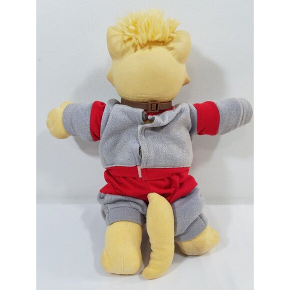 Cabbage Patch Kids Koosas Cat 14in Plush Doll Sweats Red Gray 1983 CPK Outfit - Picture 8 of 10